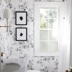 Black And White Bathroom Wallpaper