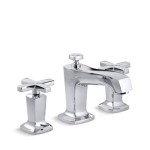 Cross Handle Widespread Bathroom Faucet